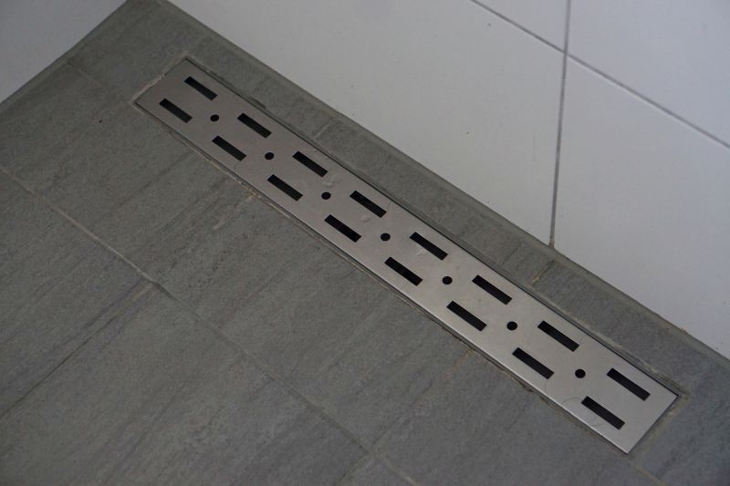 Contemporary Shower with Linear Drain